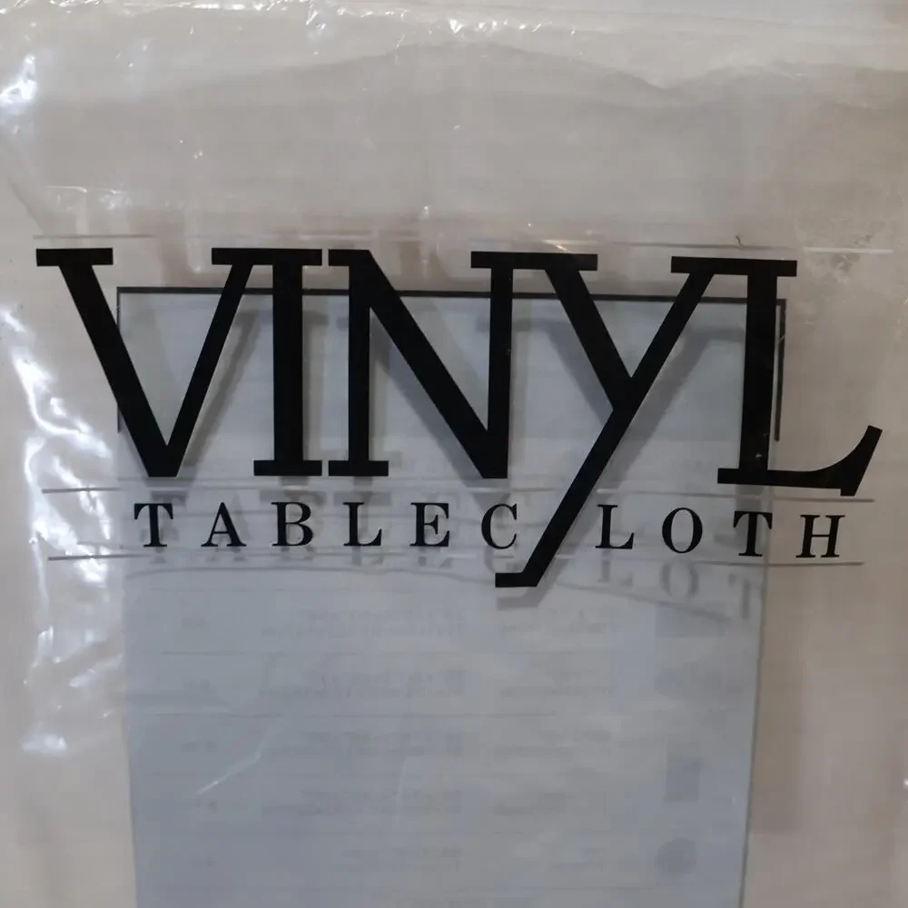 Vintage Vinyl Tablecloth Battenburg Lace White 60X90 Oblong NEW